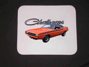 New Orange 1971 Dodge Challenger RT Mousepad!!