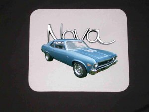 New Blue 1972 Chevy Nova SS Mousepad!