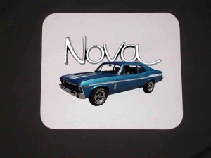 New Blue 1969 Chevy Yenko Nova Mousepad!