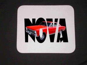 New Red 1966 Chevy Nova SSw/ letters  Mousepad!