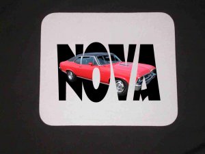 New Red 1972 Chevy Nova SS w/ letters Mousepad!