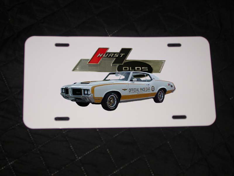 NEW 1972 Hurst Old Cutlass 442 Pace Car License Plate FREE SHIPPING!