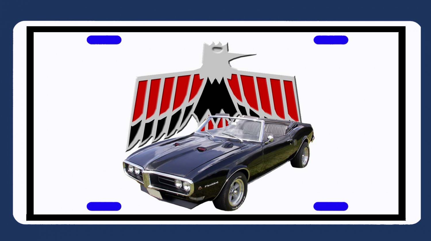 NEW 1968 Pontiac Firebird convertible License Plate FREE SHIPPING!