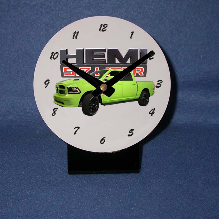 New 2017 Lime Dodge Ram Hemi 1500 desk clock!