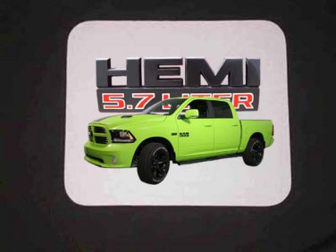New 2017 Lime Dodge Ram Hemi 1500 Mousepad!!