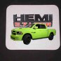 New 2017 Lime Dodge Ram Hemi 1500 Mousepad!!