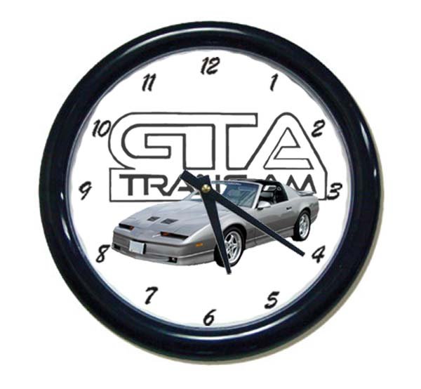 New 1989 Pontiac Gta Trans Am Logo Wall Clock