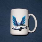 New Huge 15 Oz. 1979 White Pontiac Formula Firebird LOGO  Mug