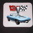 New 1967 Blue Chevy Corvette w/ logo Mousepad!
