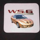 New Gold 2002 Pontiac Firebird Trans AM w/ WS6 LOGO Mousepad!