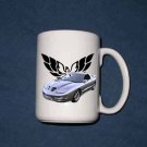 New Huge 15 Oz. Silver  2002 Pontiac Firebird Trans AM w/ Eagle LOGO  Mug