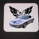New Silver 2002 Pontiac Firebird Trans AM w/ Eagle LOGO Mousepad!
