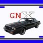 NEW 1987 Buick GNX License Plate FREE SHIPPING!