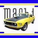 NEW Yellow 1969 Ford Mustang Mach1 License Plate FREE SHIPPING!