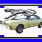 NEW 1967 Light Green Ford Mercury Cougar w/walking cat logo License Plate FREE SHIPPING! NEW 1967 Light Green Ford Mercury Cougar w/walking cat logo License Plate FREE SHIPPING!