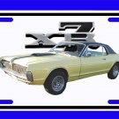 NEW 1967 Light Green Ford Mercury Cougar w/XR7 logo License Plate FREE SHIPPING!