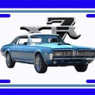 NEW 1968 Blue Ford Mercury Cougar w/XR7 logo License Plate FREE SHIPPING!