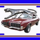 NEW 1968 Maroon Ford Mercury Cougar w/walking cat logo License Plate FREE SHIPPING!