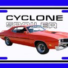 NEW 1970 Orange Ford Mercury Cyclone Spoiler License Plate FREE SHIPPING!