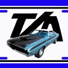 NEW Blue 1970 Dodge Challenger TA License Plate FREE SHIPPING!
