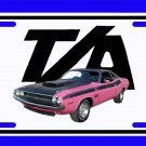 NEW Pink 1970 Dodge Challenger TA License Plate FREE SHIPPING!