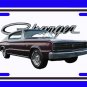 NEW 1966 Maroon Dodge Charger License Plate FREE SHIPPING!