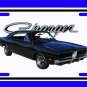 NEW Black 1969 Dodge Charger License Plate FREE SHIPPING!