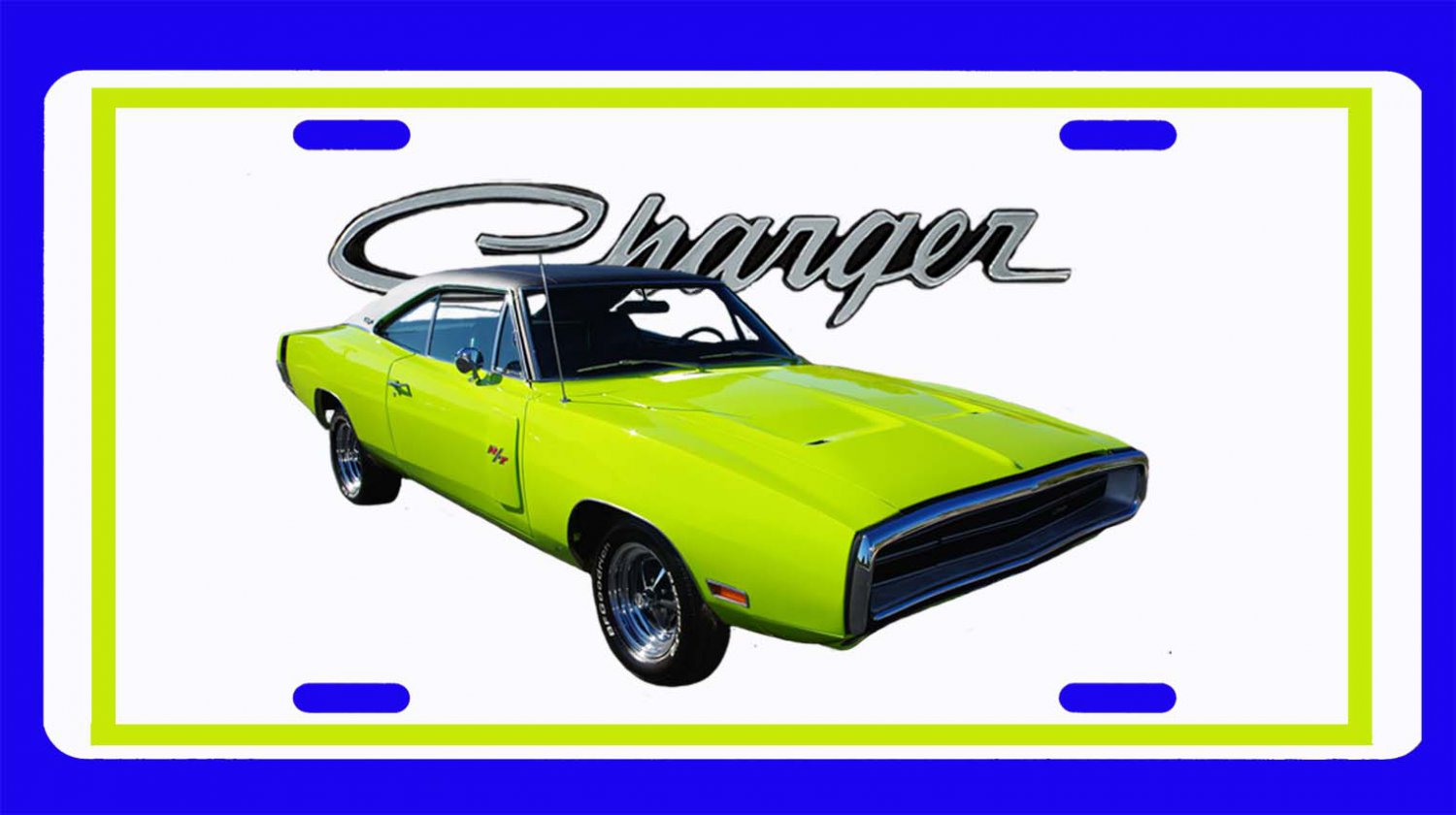 NEW Lime 1970 Dodge Charger License Plate FREE SHIPPING!
