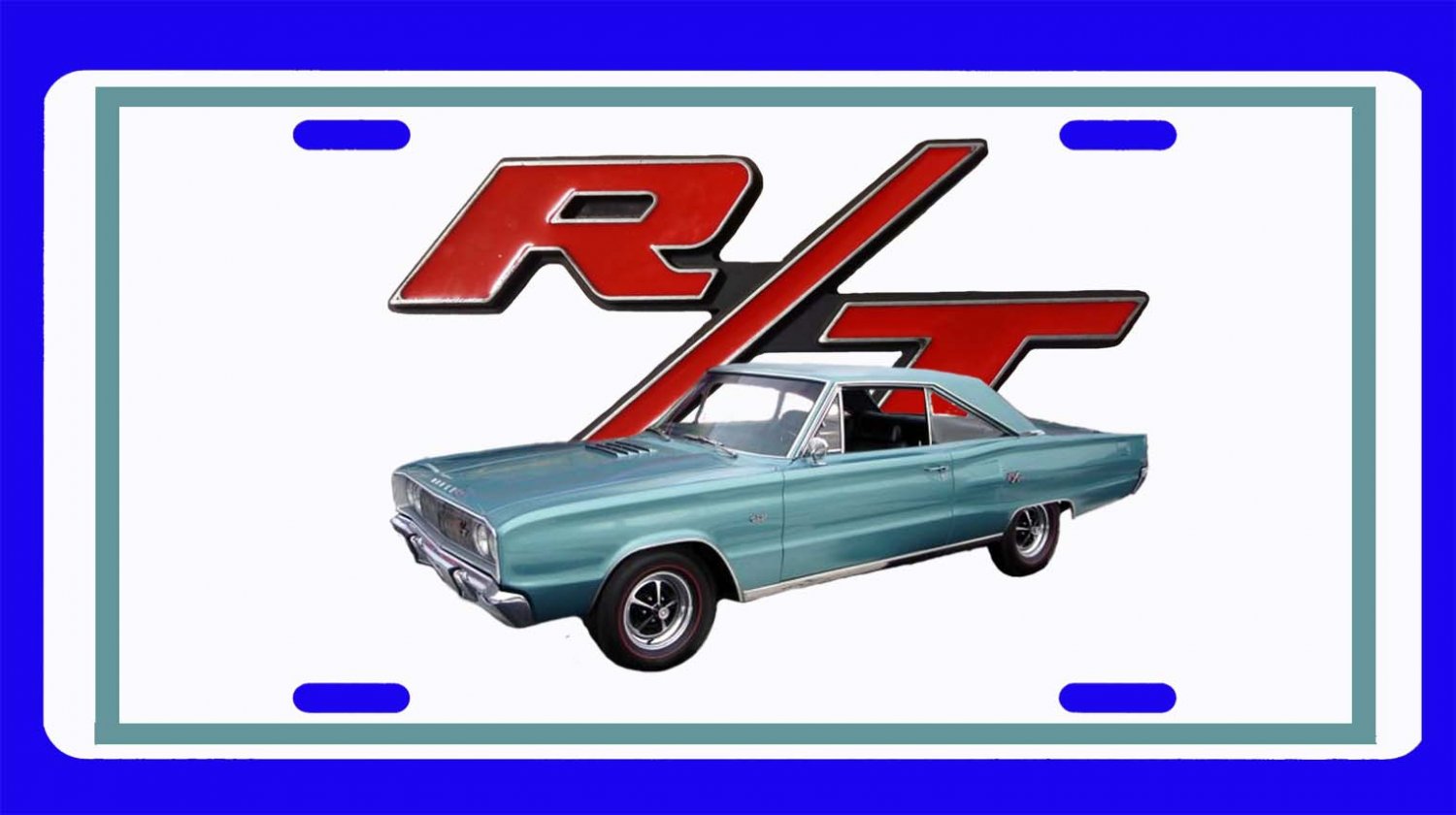 NEW Blue 1967 Dodge RT License Plate FREE SHIPPING!