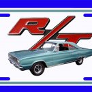 NEW Blue 1967 Dodge Coronet RT License Plate FREE SHIPPING!
