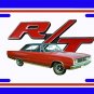 NEW Rust 1967 Dodge Coronet RT License Plate FREE SHIPPING!