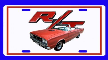 NEW Rust 1967 Dodge Coronet RT Convertible License Plate FREE SHIPPING!