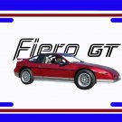 NEW 1987 Red Pontiac Fiero GT w/ GT Logo License Plate FREE SHIPPING! NEW 1987 Red Pontiac Fiero GT w/ GT Logo License Plate FREE SHIPPING!