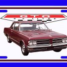 NEW Red 1964 Pontiac GTO License Plate FREE SHIPPING!