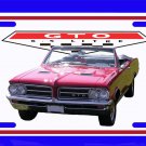 NEW Red 1964 Pontiac GTO Convertible License Plate FREE SHIPPING!