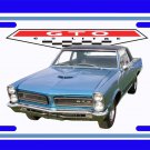 NEW Blue 1965 Pontiac GTO License Plate FREE SHIPPING!