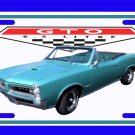 NEW Turquoise 1966 Pontiac GTO License Plate FREE SHIPPING!