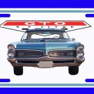NEW Blue 1967 Pontiac GTO License Plate FREE SHIPPING!