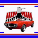 NEW 1967 Red Convertible Pontiac Firebird License Plate FREE SHIPPING!