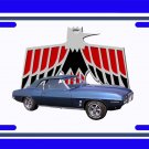 NEW 1969 Blue Pontiac Firebird License Plate FREE SHIPPING!