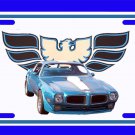 NEW 1970 Blue Pontiac Firebird Trans AM License Plate FREE SHIPPING!