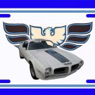 NEW 1970 White Pontiac Firebird Trans AM License Plate FREE SHIPPING!