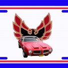 NEW 1971 Red Pontiac Formula Firebird License Plate FREE SHIPPING!