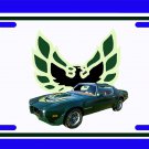NEW 1973 Brewster Green Pontiac Firebird Trans AM License Plate FREE SHIPPING!