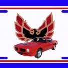NEW 1973 Red Pontiac Firebird Trans AM License Plate FREE SHIPPING!