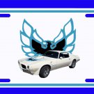 NEW 1973 White Pontiac Firebird Trans AM License Plate FREE SHIPPING!