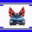 NEW 1974 Blue Pontiac Firebird Trans AM License Plate FREE SHIPPING!