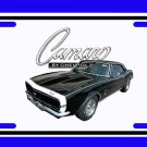 NEW 1967 Black Chevy Camaro RS/SS License Plate FREE SHIPPING!
