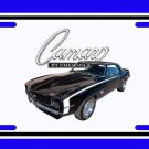 NEW 1969 Black Chevy Camaro RS/SS License Plate FREE SHIPPING!