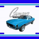 NEW 1969 Blue Chevy Camaro RS/SS License Plate FREE SHIPPING!